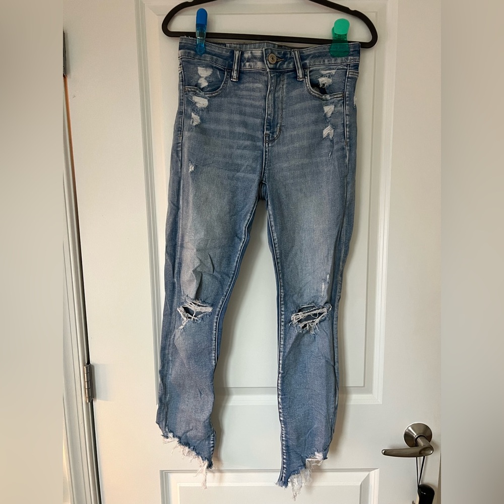 American Eagle hi-rise jegging crop Size 8 Long